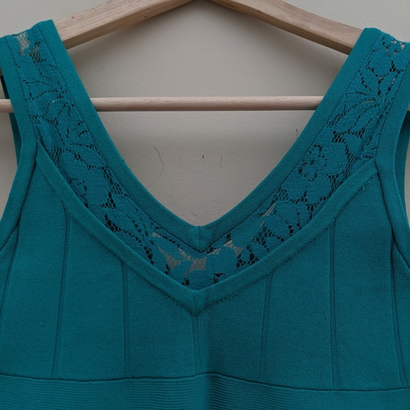 (FCUK) French Connection UK Teal Bodycon BNWT Size 6 - Picture 3 of 3